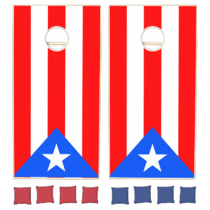 Puerto Rico Flag Cornhole Set