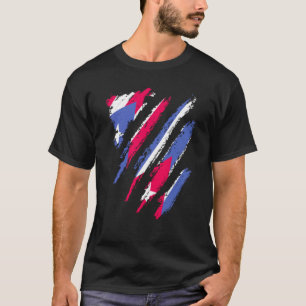 Puerto Rico Flag Cuba Grown Patriot Country Stripe T-Shirt