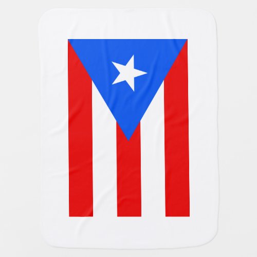 Puerto Rico flag custom baby blanket