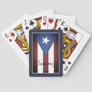 Puerto Rico flag custom playing cards gift idea