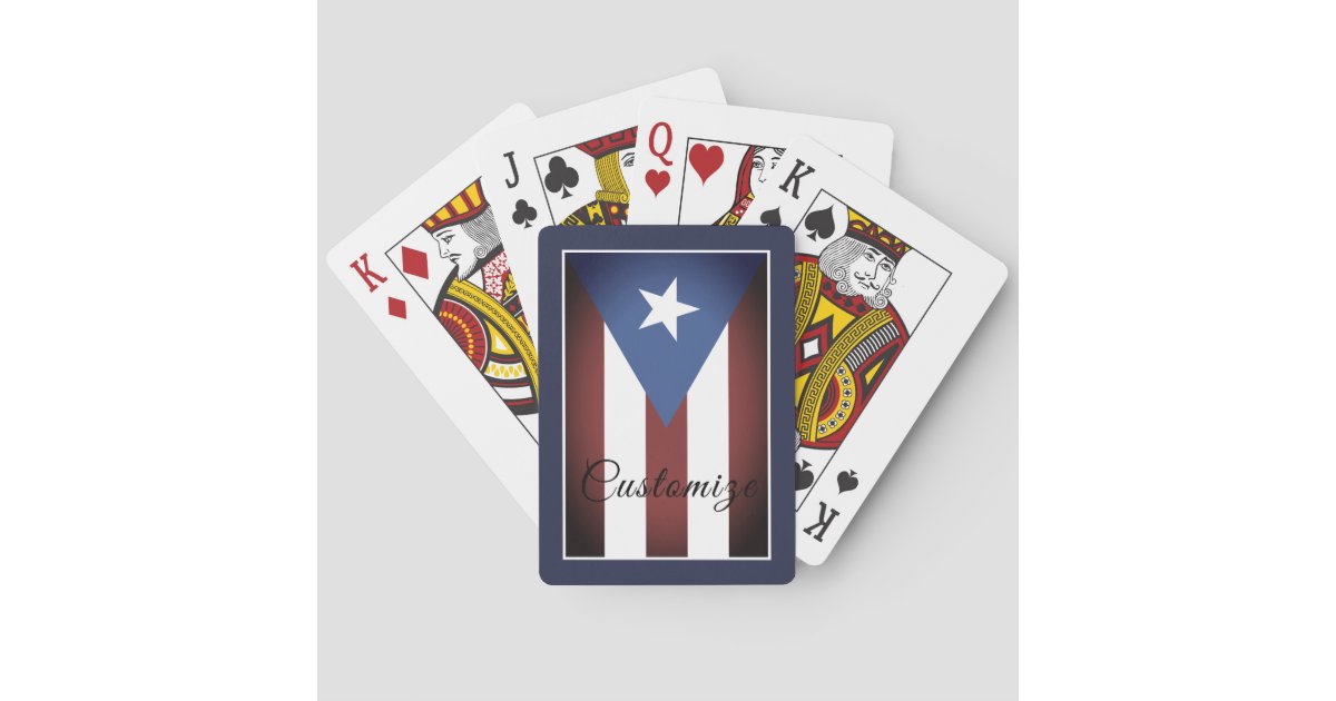 Puerto Rico Flag Custom Playing Cards Gift Idea Zazzle Com Puerto Rico Flag Custom Playing Cards Gift Idea Zazzle Com