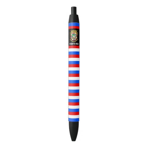 Puerto Rico Flag Cute Patriotic Black Ink Pen