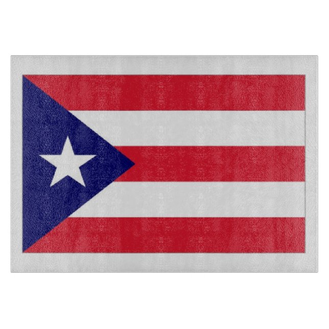 Puerto Rico Flag Cutting Board (Front)
