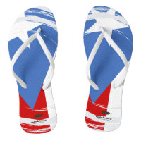Puerto Rico Flag Design Flip Flops