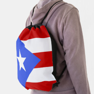 Puerto Rico flag Drawstring Bag