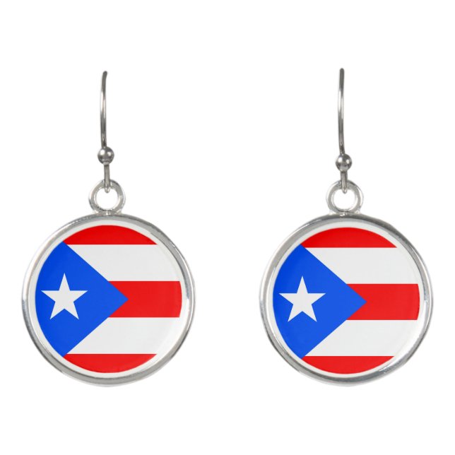 Puerto Rico Flag Earrings (Front)