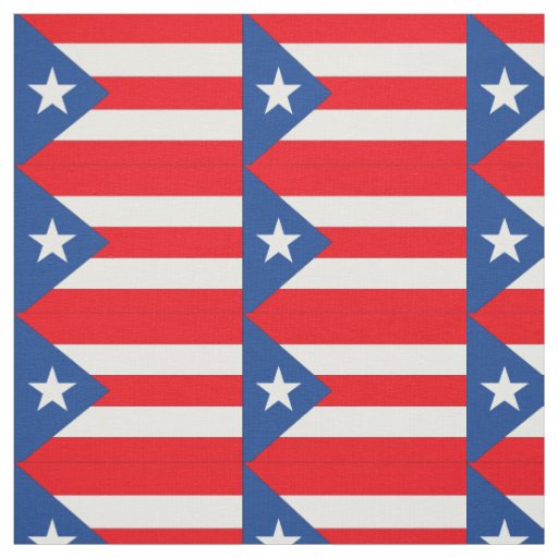 Puerto Rico Flag Fabric Zazzle Com