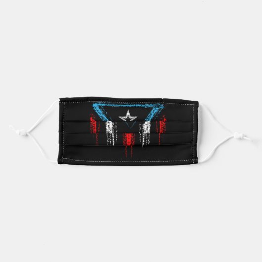 Puerto Rico Flag Face Mask (Front, Folded)
