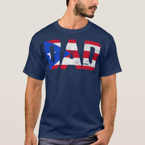 Puerto Rico Flag Fathers Day Pride Puerto Rican T_Shirt