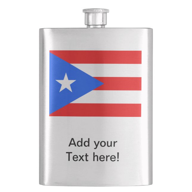 Puerto Rico Flag Flask (Front)