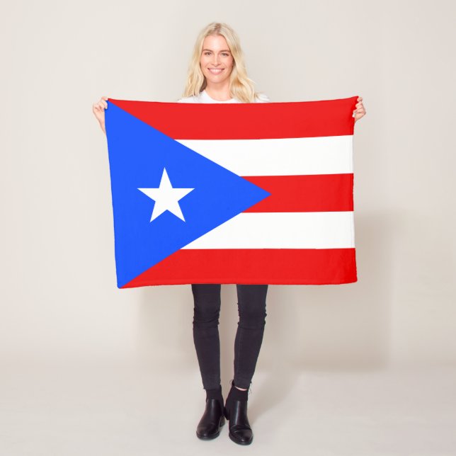 Puerto Rico Flag Fleece Blanket (In Situ)