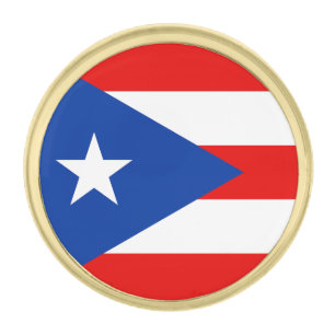 Puerto Rico flag Gold Finish Lapel Pin