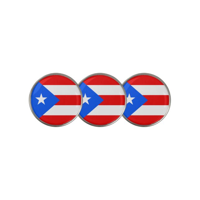 Puerto Rico Flag Golf Ball Marker (3 Up)