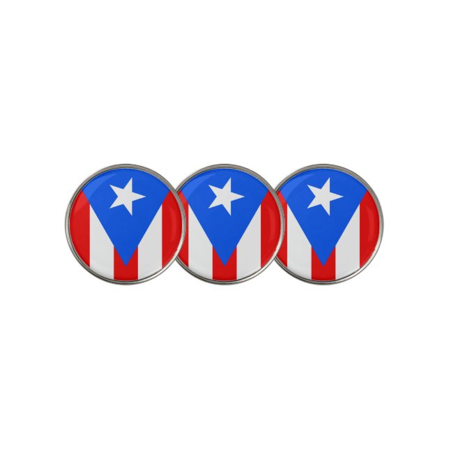 Puerto Rico Flag Golf Ball Marker (3 Up)