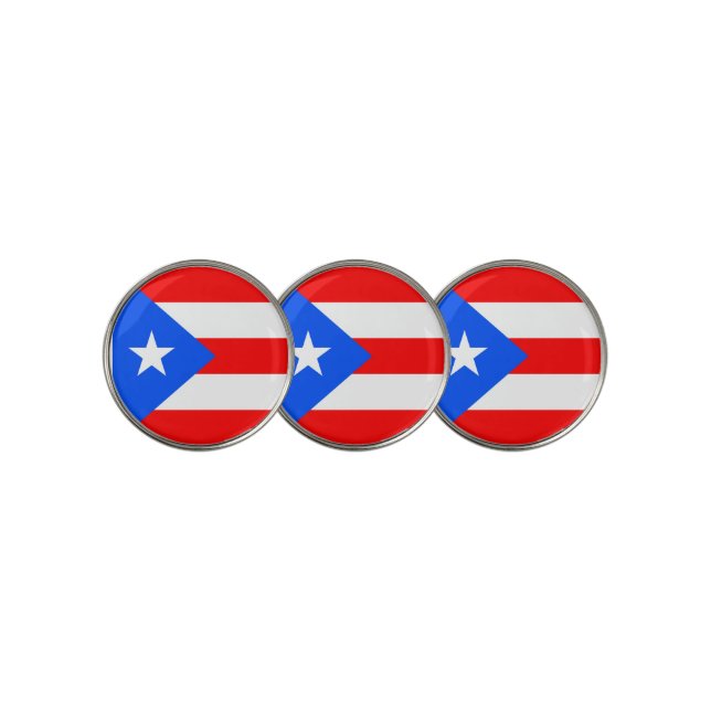 Puerto Rico Flag Golf Ball Marker (3 Up)