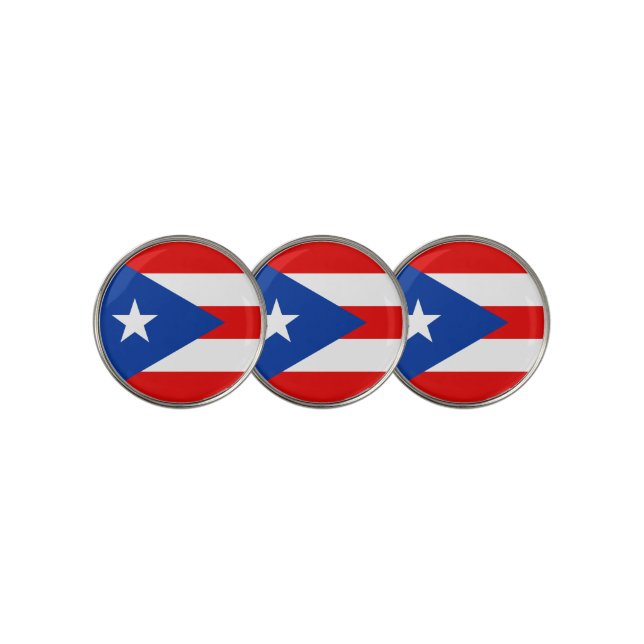 Puerto Rico flag Golf Ball Marker (3 Up)