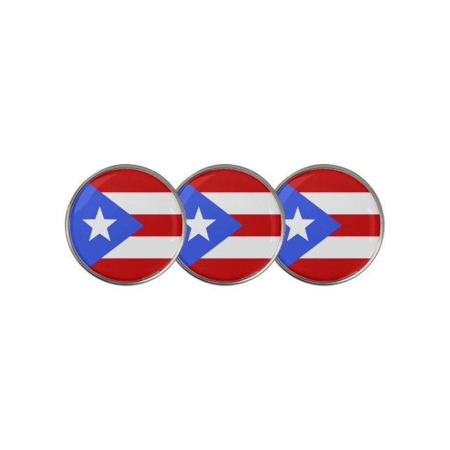 Puerto Rico flag Golf Ball Marker (3 Up)