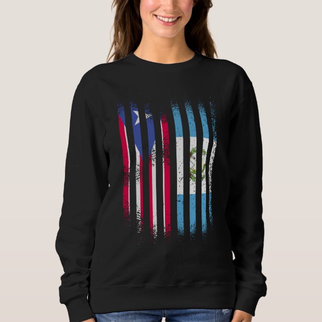 Puerto Rico Flag Guatemala Grown Country Flags Str Sweatshirt (Front)