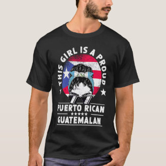 Puerto Rico Flag Guatemala Grown Women Girl Pride T-Shirt