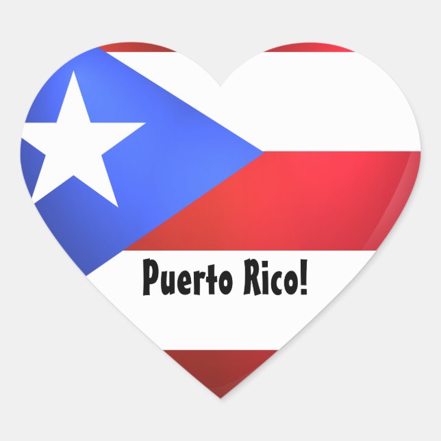 Puerto Rico Flag Heart Heart Sticker (Front)