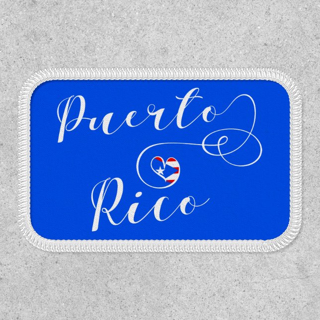 Puerto Rico Flag Heart, Puerto Rican Patch (Front)