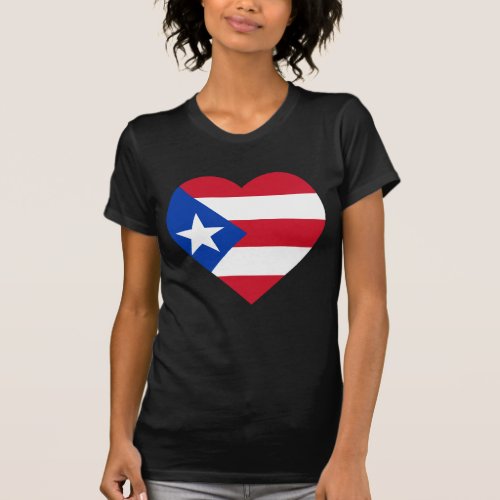 Puerto Rico Flag Heart T_Shirt