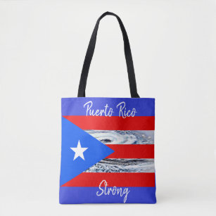 Puerto Rico Flag Hurricane Tote Bag