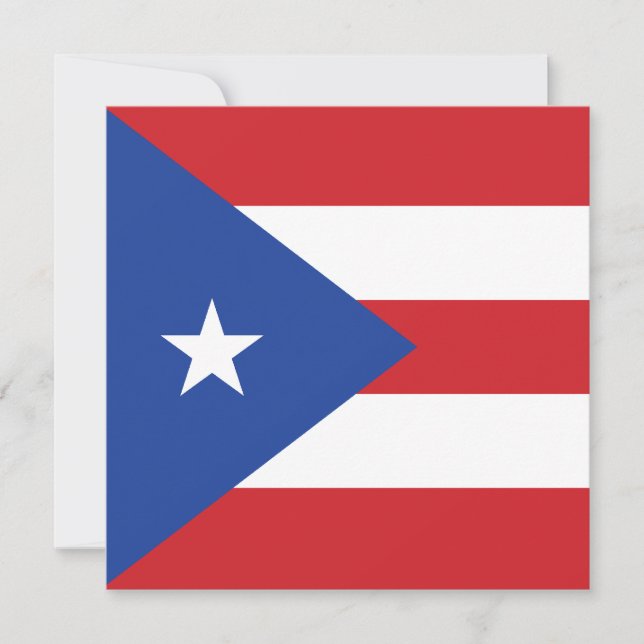 Puerto Rico Flag Invitation (Front)