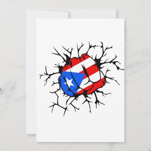 Puerto Rico Flag Invitation Card
