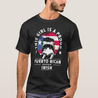 Puerto Rico Flag Ireland Grown Women Girl Pride T-Shirt