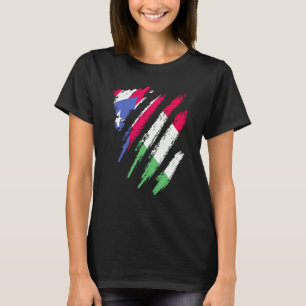 Puerto Rico Flag Italy Grown Patriot Country Strip T-Shirt
