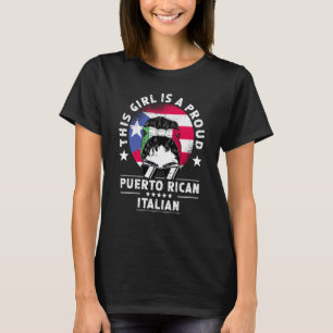 Puerto Rico Flag Italy Grown Women Girl Pride T-Shirt