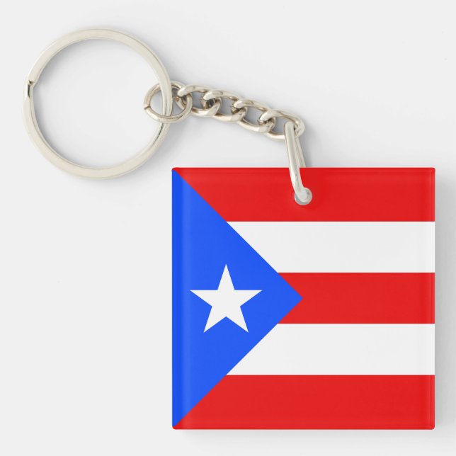 Puerto Rico Flag Keychain (Front)