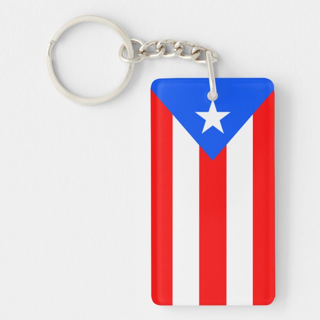 Puerto Rico Flag Keychain (Front)