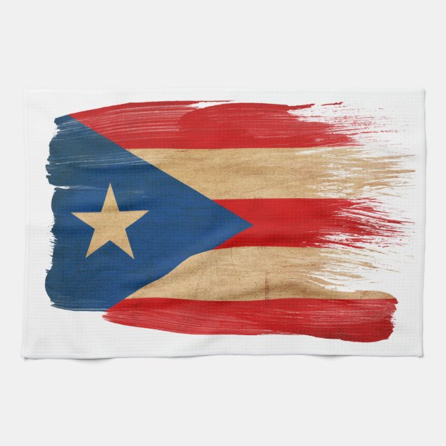 Puerto Rico Flag Kitchen Towel (Horizontal)