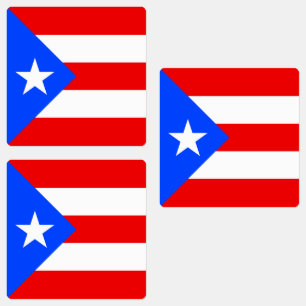 Puerto Rico Flag Labels