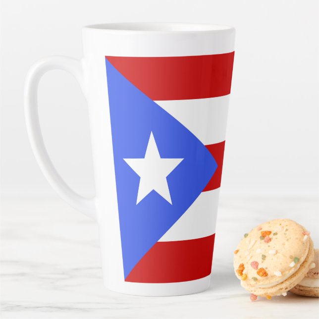 Puerto Rico flag Latte Mug (In Situ)