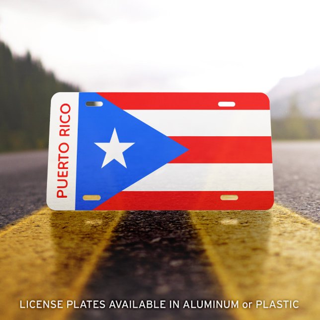 🏝 Puerto Rico Flag  License Plate (🏝 Puerto Rico Flag License Plate (Change "Puerto Rico," if preferred!)
)