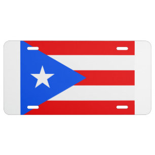 Puerto Rico flag License Plate