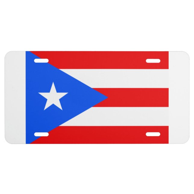 Puerto Rico flag License Plate (Front)