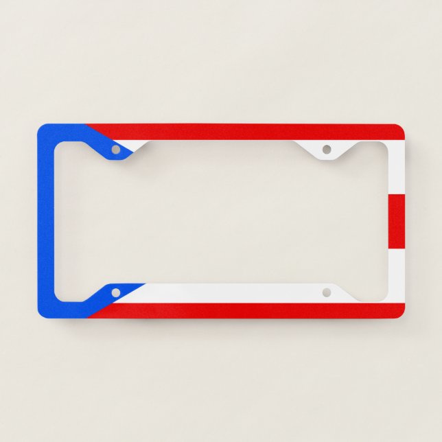 Puerto Rico Flag License Plate Frame (Front)