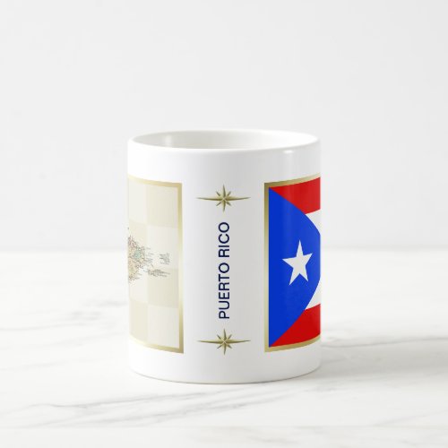 Puerto Rico Flag  Map Mug