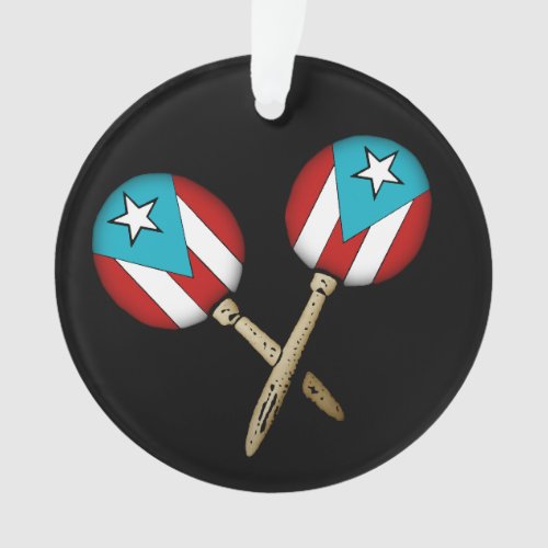Puerto Rico Flag Maracas  Ornament