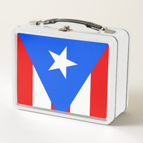 Puerto Rico Flag Metal Lunch Box