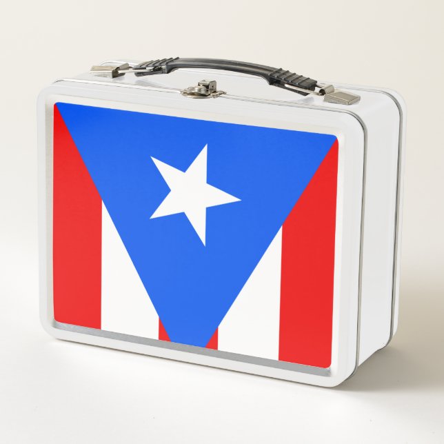 Puerto Rico Flag Metal Lunch Box (Front)