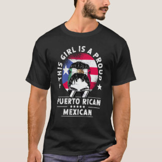 Puerto Rico Flag Mexico Grown Women Girl Pride T-Shirt