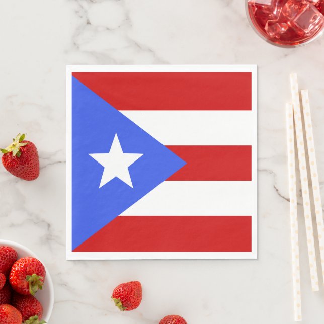 Puerto Rico flag Napkins (Insitu)