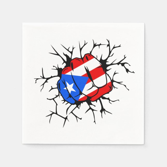 Puerto Rico Flag  Napkins (Front)