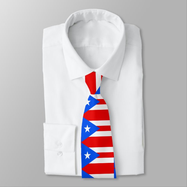 PUERTO RICO FLAG NECK TIE (Tied)