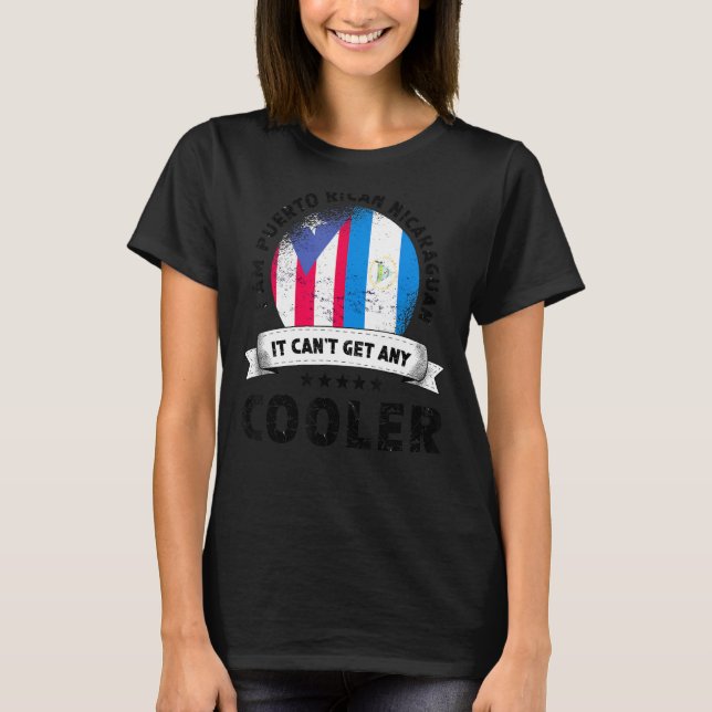 Puerto Rico Flag Nicaragua Grown Patriot Country P T-Shirt (Front)
